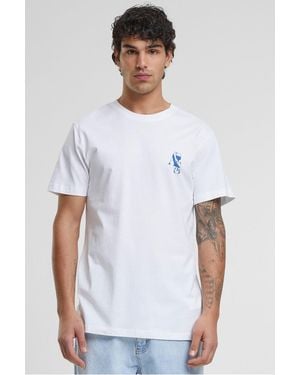 BoohooMAN Urban Classics Cotton Crew Neck Short Sleeve Spritz Graphic T-shirt - White