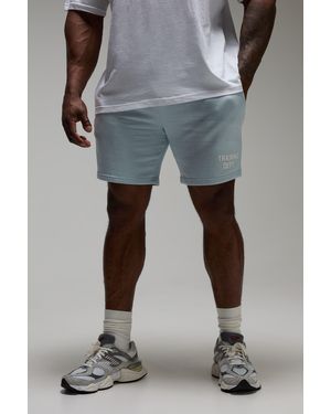 BoohooMAN Training Dept Regular Fit 7Inch Shorts - Blue