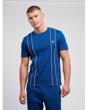 BoohooMAN U.s. Polo Assn. Piped T-shirt - Blue