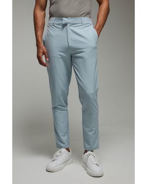 BoohooMAN Schmale Man Active Stretch Golf-Hose - Blau