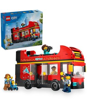 BoohooMAN Lego City Red Double Decker Sightseeing Bus