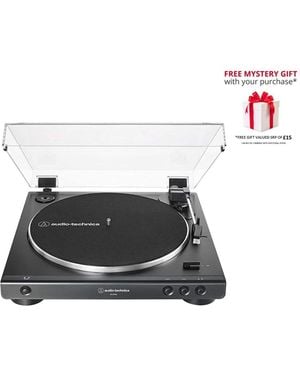 BoohooMAN Audio Technica At-lp60x Fully Automatic Belt-drive Stereo Turntable - Black