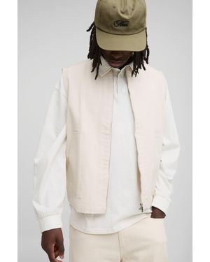 BoohooMAN Denim Carpenter Ecru Tank - Natural
