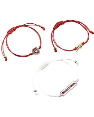 BoohooMAN Arsenal Fc Friendship Bracelet (pack Of 3) - Pink