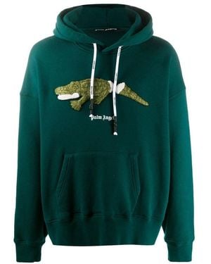 BoohooMAN Palm Angels Croc Design Forest Green Hoodie