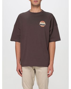 BoohooMAN Ea7 Short Sleeve Crew Neck Graphic Tee - Brown T-shirts