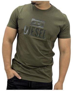 BoohooMAN Diesel Monotone Logo Green T-shirt