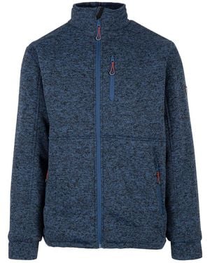 BoohooMAN Trespass Ampney Marl Fleece Jacket - Blue