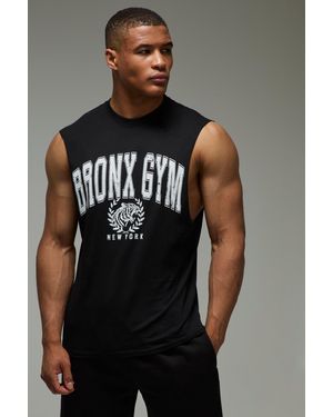 Boohoo Active Bronx Gym Oversized Tank - Black