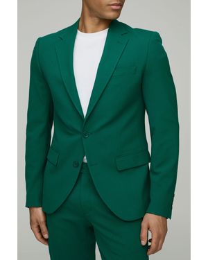 BoohooMAN Slim Fit Single Breasted Suit Jacket - Green