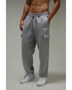 BoohooMAN Training Dept Oversized Cargo Jogger - Grau