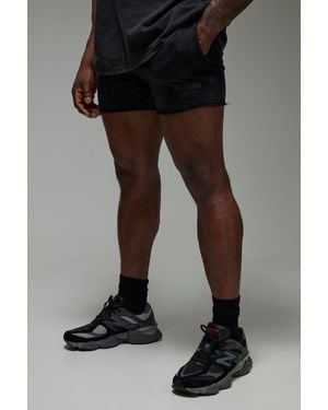 BoohooMAN Active Training Dept. Relaxed Washed Shorts - Black