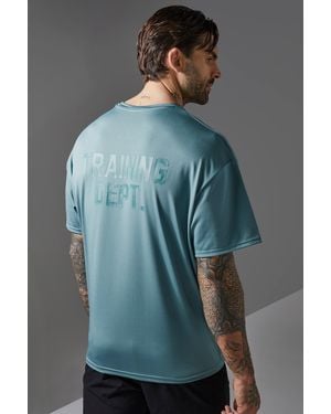 BoohooMAN Training Dept Performance Oversize T-Shirt - Grau