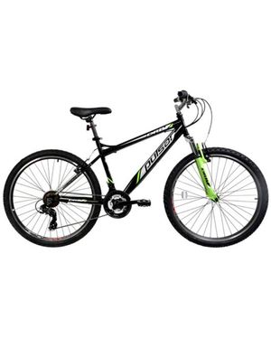 BoohooMAN Dallingridge Pulsar Hardtail Mountain Bike, 26in Wheel - Black/green
