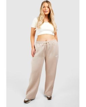 BoohooMAN Plus Dsgn Studio Straight Leg Jogger - White