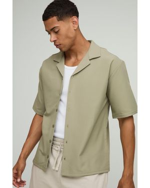 Technic Oversized Al Stretch Revere Shirt - Green