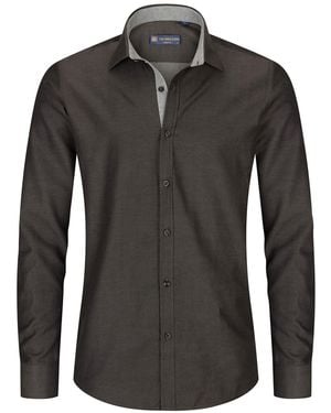 BoohooMAN Truclothing Button Down Cuff Long Sleeve Shirt - Black
