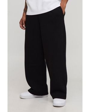 BoohooMAN Wide Leg Camo Printed Boxer Waistband Joggers - Schwarz
