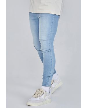BoohooMAN Siksilk Skinny Jeans - Blue