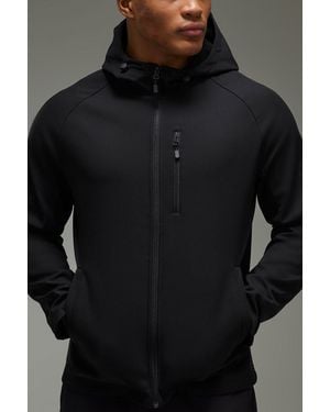 BoohooMAN Active Regular Fit Ripstop Soft Shell Jacket - Black
