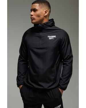 BoohooMAN Man Active Performance Training Dept Windbreaker - Black