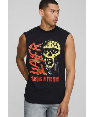 Boohoo Regular Fit Slayer License Tank - Black