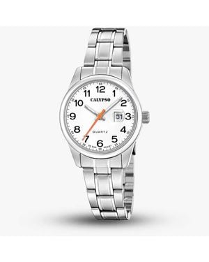 BoohooMAN Calypso Junior Silver Stainless Steel Watch K5873/1 - White