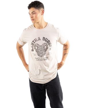 BoohooMAN Star Wars Star Wars Bantha Burger Cotton Mens T-shirt Stone - White