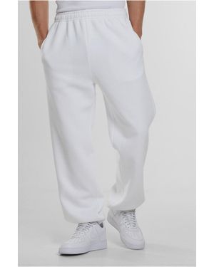 BoohooMAN Urban Classics Cotton Blend Fluffy Joggers With Elasticated Cuffs - Grey