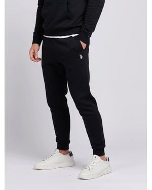 BoohooMAN U.s. Polo Assn. Double Horsemen Joggers - Black