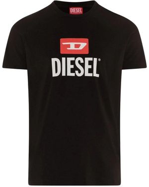 BoohooMAN Diesel Large Block D Logo Black T-shirt