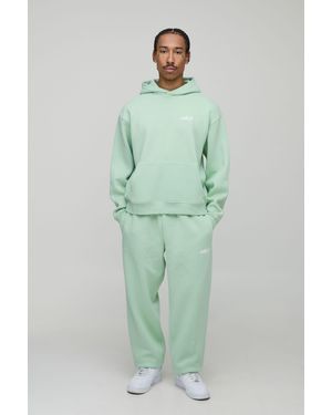 Boohoo Oversized Boxy Hood Applique Tracksuit - Verde