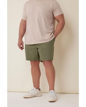 BoohooMAN Badrhino Elasticated Waist Chino Shorts - Green