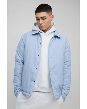 BoohooMAN Regular Fit Nylon Coach Jacket - Blue
