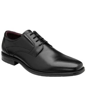 BoohooMAN Lotus Black 'chesham' Leather Derby Shoes