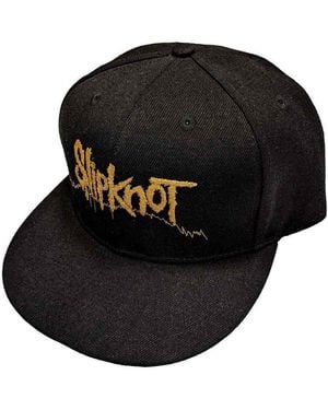BoohooMAN Slipknot Barcode Band Logo Snapback Baseball Cap - Black