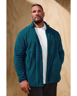 BoohooMAN Badrhino Zip Through Fleece - Blue