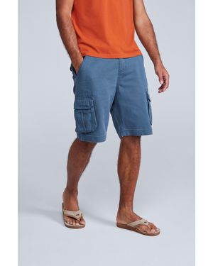 BoohooMAN Animal 'dusk' Comfortable Travel Adventure Twill Cargo Shorts - Blue