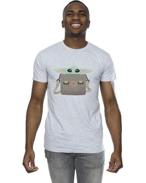 BoohooMAN Star Wars The Mandalorian Grogu Luggage T-shirt - White