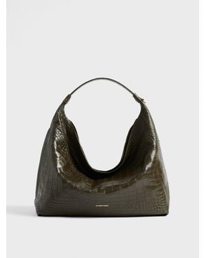 Borbonese Plie Borsa Hobo Medium - Nero
