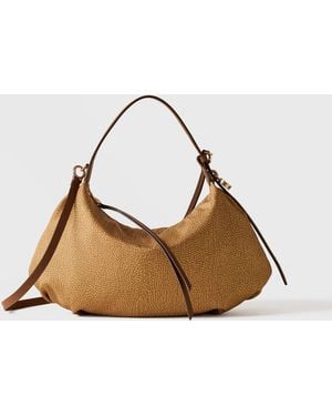 Borbonese Prive Borsa Hobo Small - Neutro