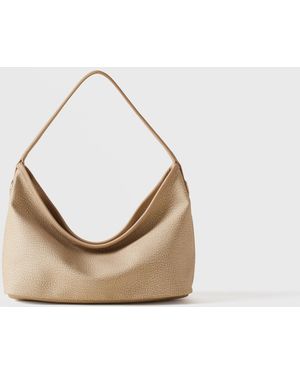 Borbonese Flight Borsa Hobo Small - Neutro