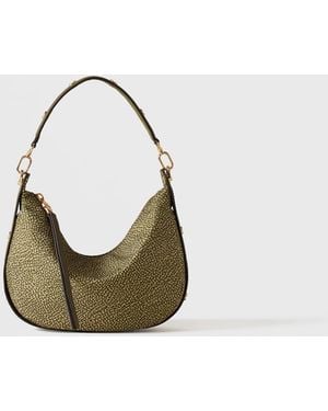Borbonese Frame Borsa Hobo Small - Neutro