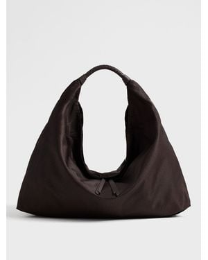 Borbonese Plie Borsa Hobo Large - Nero