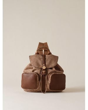 Borbonese Poche Zaino Medium - Marrone