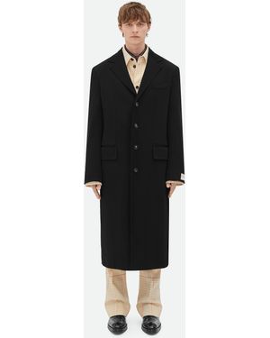 Bottega Veneta マット フルイドビスコースジャージー コート - ブラック