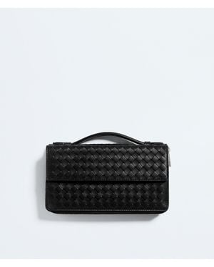 Bottega Veneta Small Intrecciato Organizer With Zip - Black