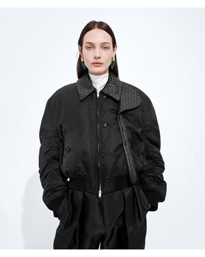 Bottega Veneta パデッド ナイロン ボンバー - ブラック