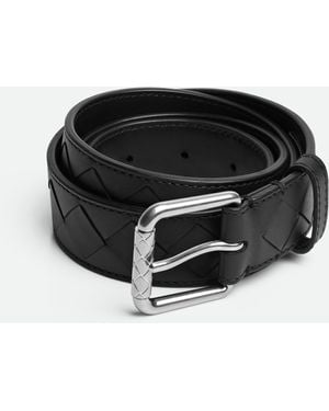 Bottega Veneta Intrecciato Belt - Black