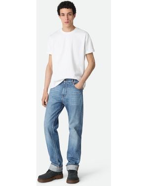 Bottega Veneta ヴィンテージ インディゴ ストレート デニムパンツ - ブルー